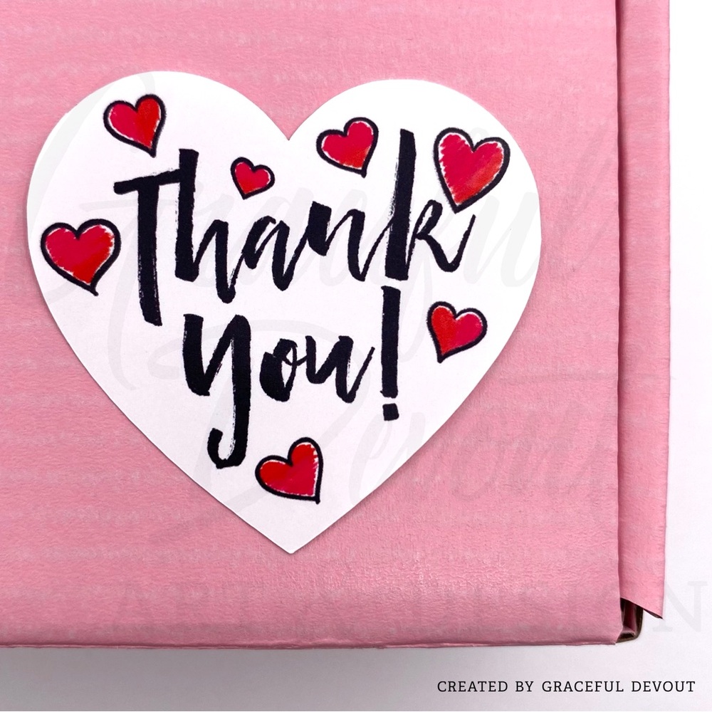 Thank You!- 2" (inches) (48ct.) Stickers - Picture 3 of 3
